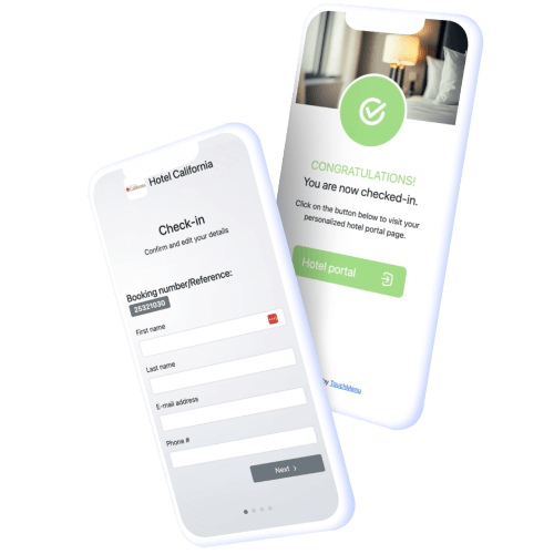 TouchMenu Online Check-in