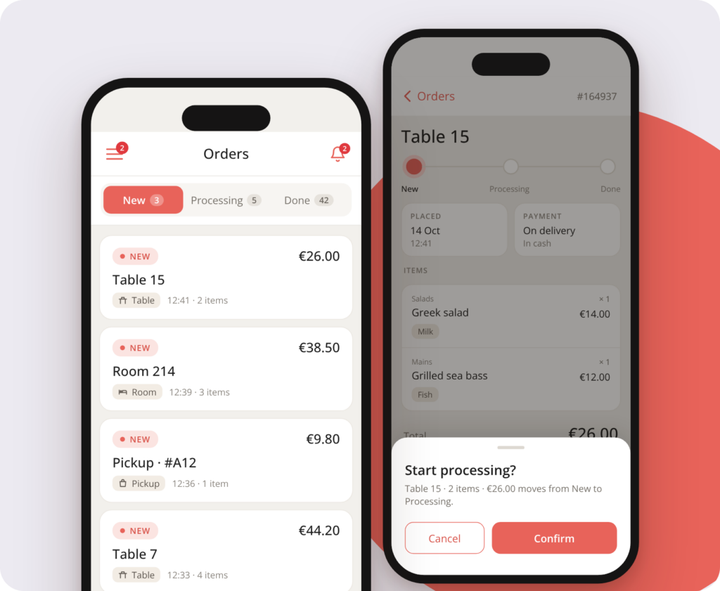 TouchMenu Staff App