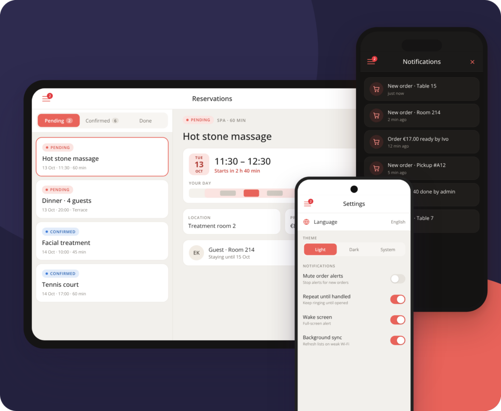 TouchMenu Staff App