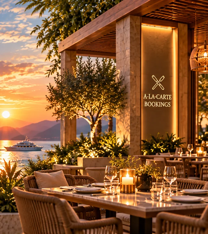 À la carte restaurant bookings at a resort